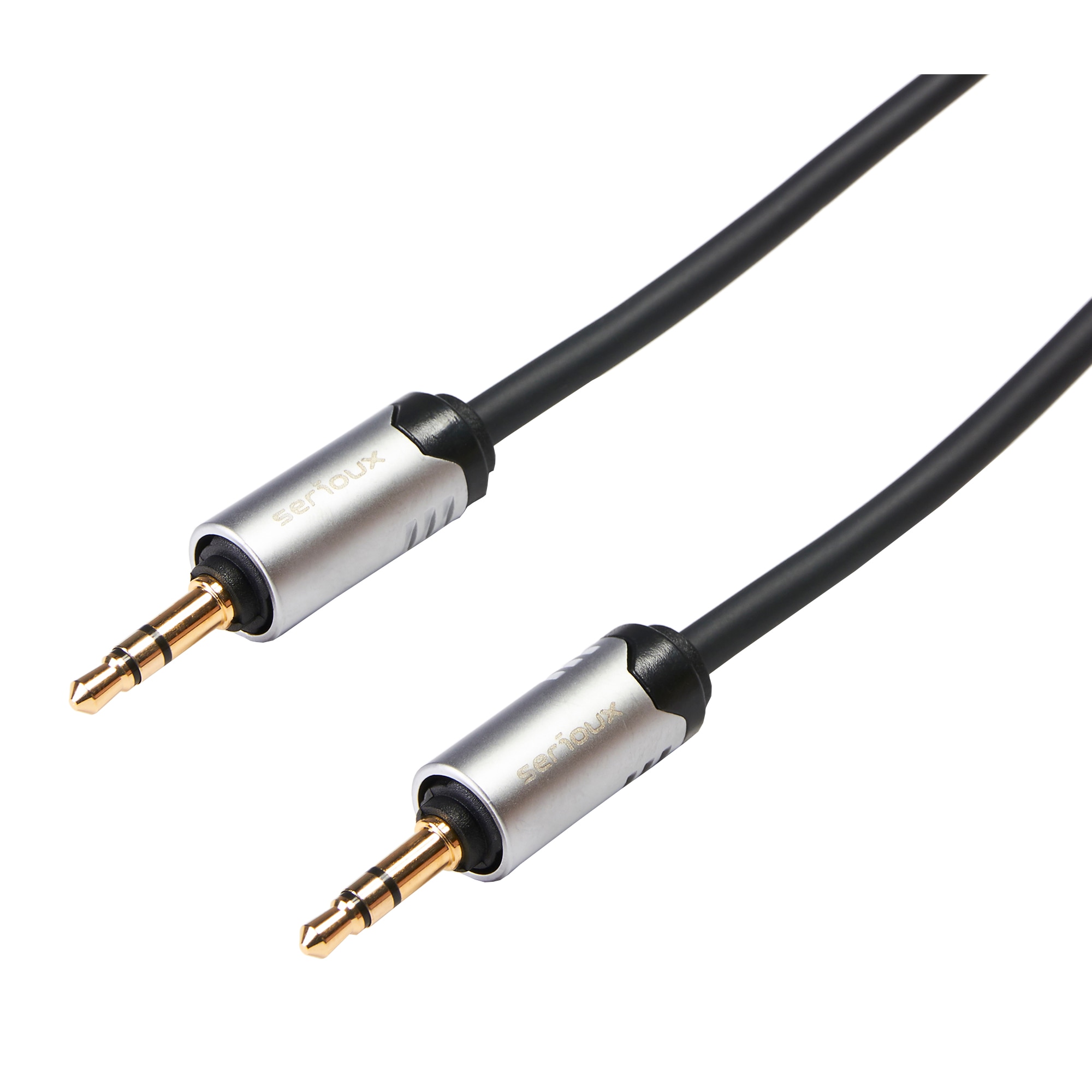 Cablu audio Serioux Premium, Stereo 3.5mm -Stereo 3.5mm, 1.5m, negru
