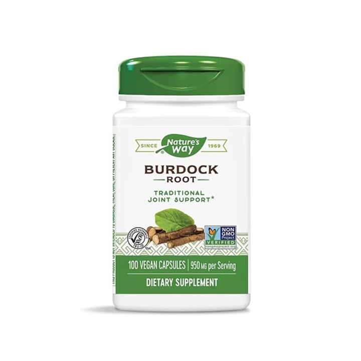 Хранителна добавка, Natures Way, корен от репей, 100 капсули