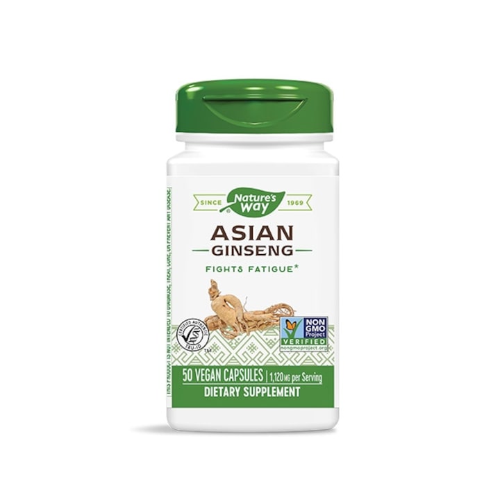Хранителна добавка, Natures Way, корен от корейски женшен, 50 капсули
