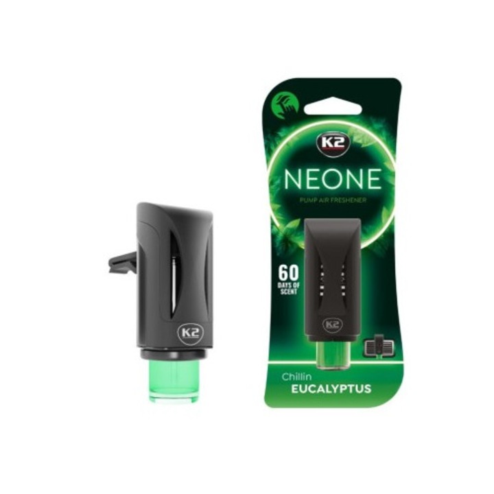 Autó légfrissítő K2 Neon, Eukaliptusz, 6ml