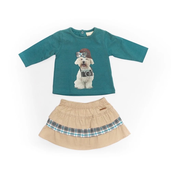 Compleu cu fustita bebelusi, Bimbalina, Catelus, 42635