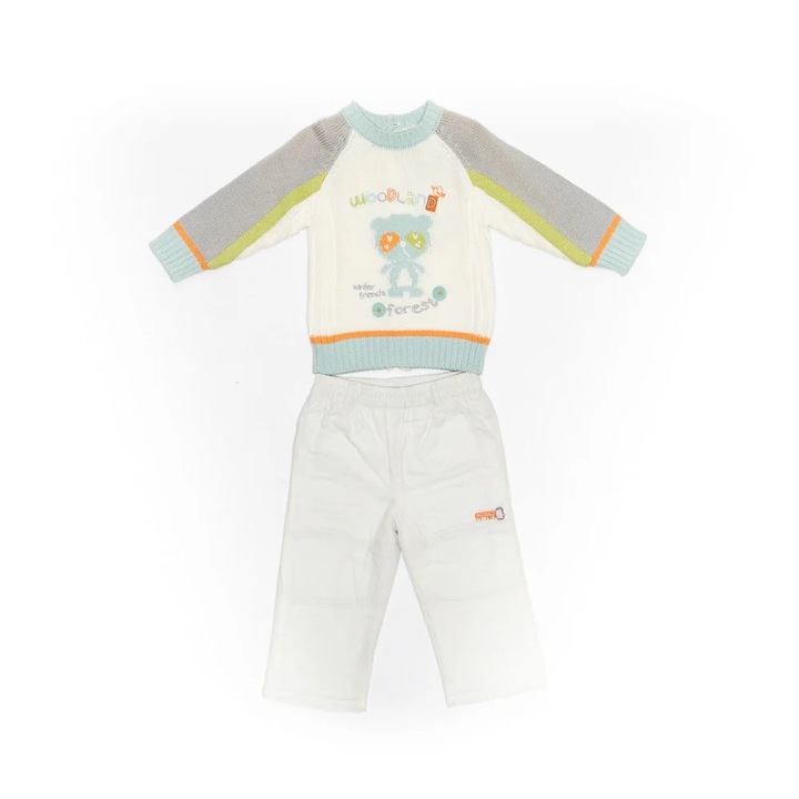 Compleu bluza si pantaloni, Bimbalina, bebelusi, 32925, Gri, 71 cm