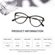 Ochelari de vedere, stil ochi de pisica, Ochelari Protectie Calculator, Ecran Telefon, Televizor, Gaming, Axroad Mall, Filtru blue light UV400, Antireflex, Fara Dioptrii, Toc Pliabil, 5.6x14.5 cm, Negru