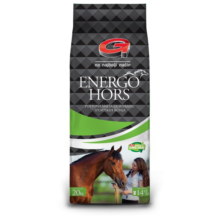 ENERGOHORSE 14% - Amestec complet de furaj pentru cai, 20 KG