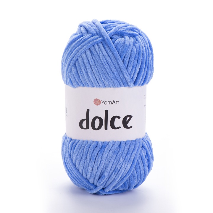 Textilfonal YarnArt Dolce 777, kék, horgoláshoz és kötéshez, poliészter, 120 m