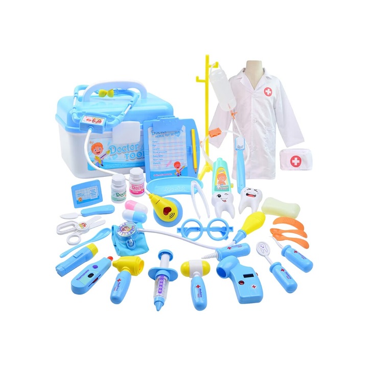 Set doctor, Charmorah, 35 bucati, Albastru