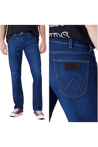 Blugi barbati, Wrangler, Indigood + Earthwash, Bumbac, Lungi, Barbati, Regular fit, W46-L36 US, Albastru