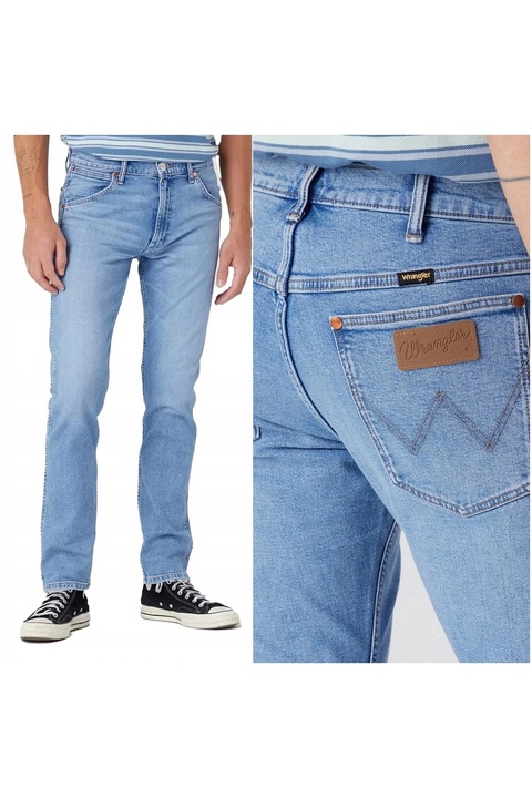 Мъжки дънки, Wrangler, Свободно разтягащи се + Earthwash, Памук, Дълги