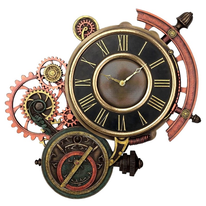 Ceas de perete in stil steampunk Veronese 52 cm