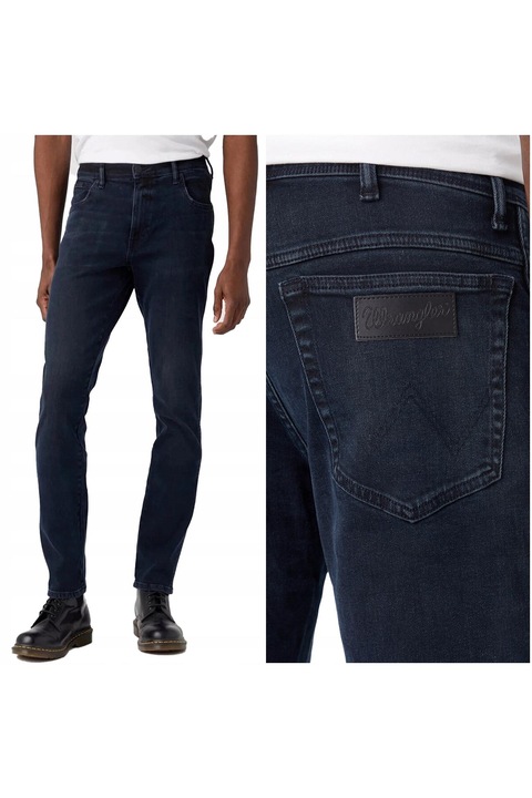 Blugi barbati, Wrangler, We Care Wrangler, Bumbac, Lungi, Barbati, Regular fit, W38-L32 US, Albastru