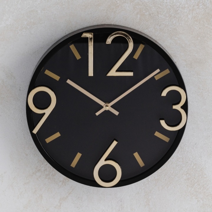 Ceas perete torre black d30 cm, negru