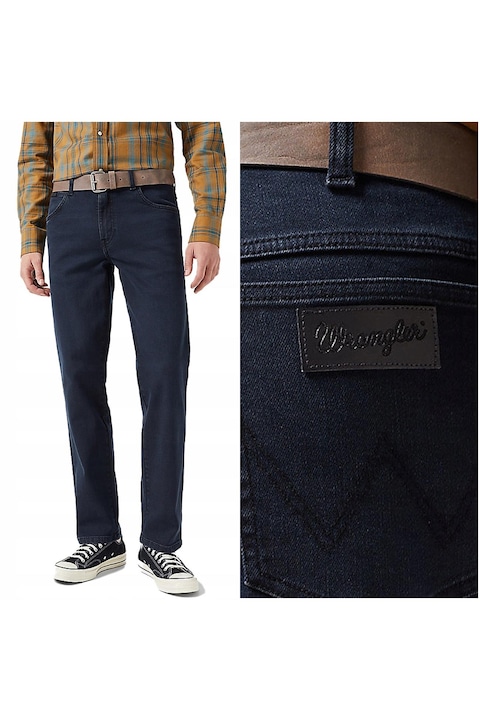 Blugi barbati, Wrangler, Ss24, Bumbac, Lungi, Barbati, Slim fit, W33-L34 US, Gri