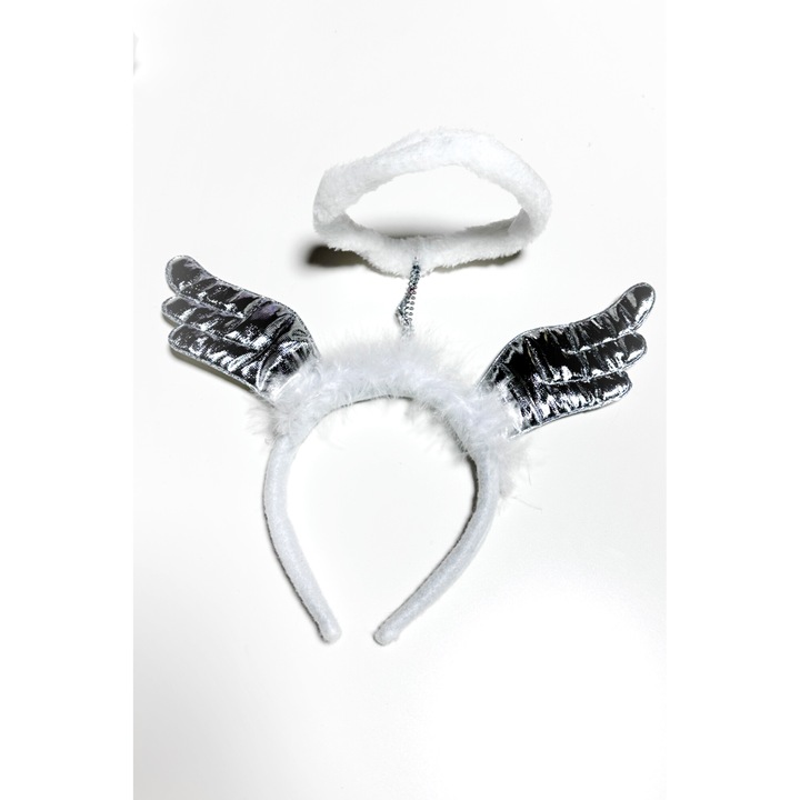 Коледна лента за глава, ангел с крила, детска корона