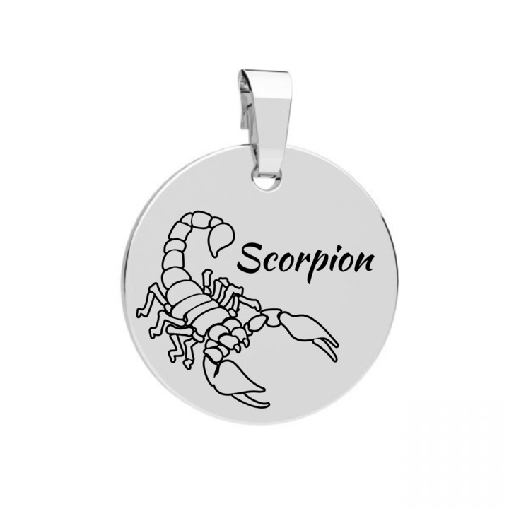 Pandantiv Banut GRAVAT Cu Zodia Scorpion 18mm