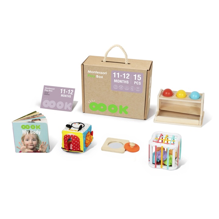 Mamido Montessori oktatódoboz 11-12 hónapos gyerekeknek