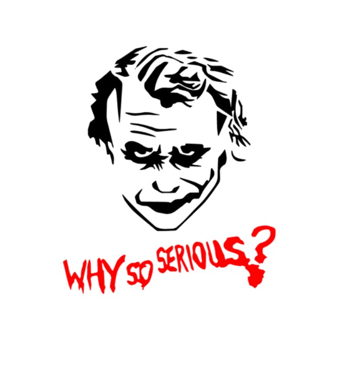 WHY SO SERIOUS　 Sticker Why So Serious, 15cm, albastru - eMAG.ro