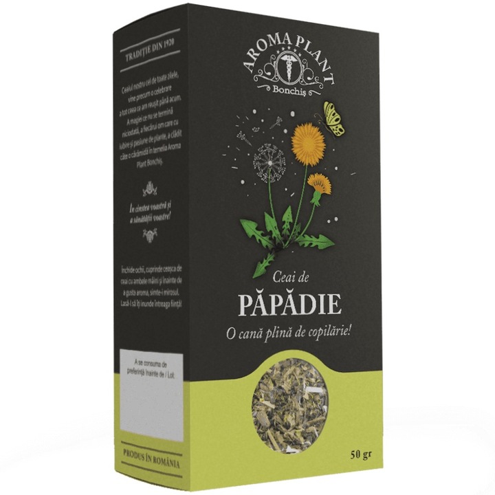 Ceai de Papadie (Taraxacum officinale), 100% natural, fara aditivi sau pesticide, Bonchis, 50g, Aroma Plant