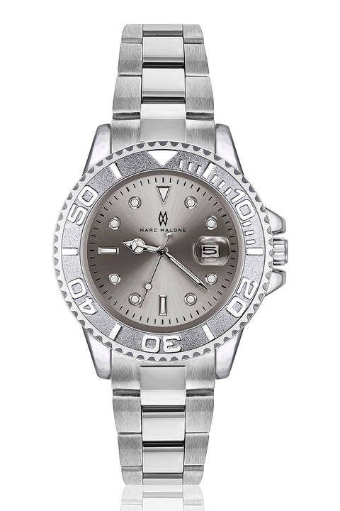 Marc Malone, Ceas din otel inoxidabil, Argintiu