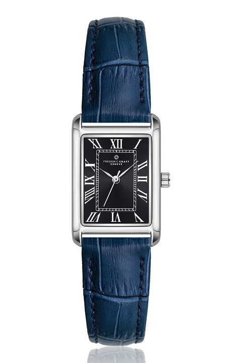Frederic Graff, Rozsdamentes acél karóra bőrszíjjal, Tengerészkék