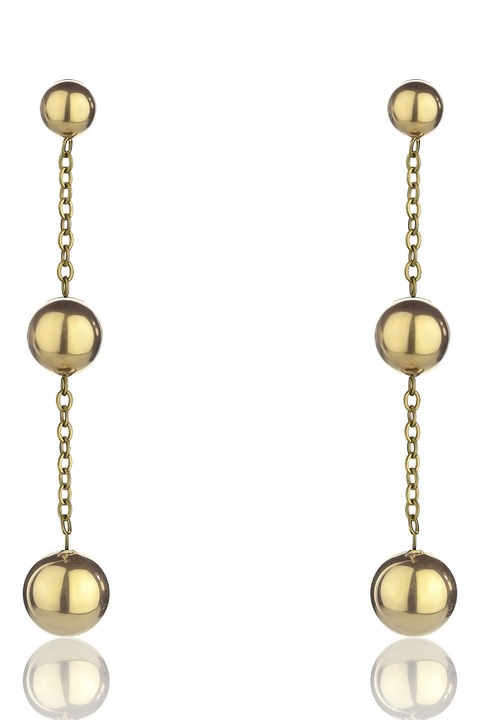 Marc Malone, Cercei placati cu aur de 18K Alison, Auriu