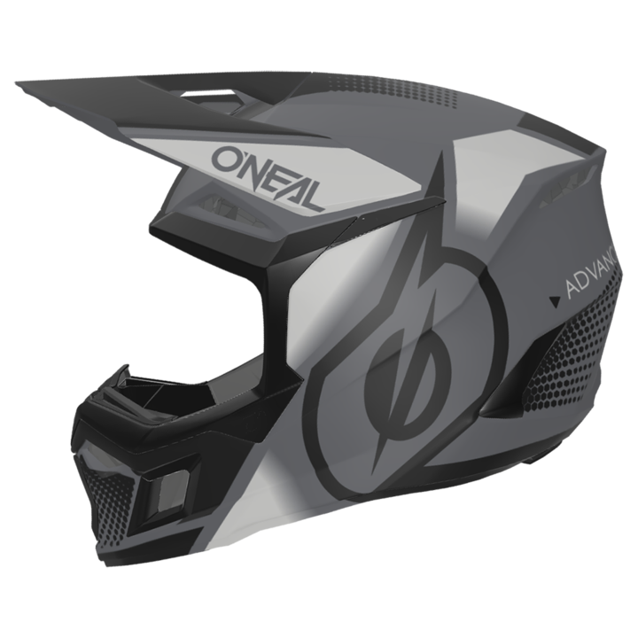 Casca motocross O'NEAL 3SERIES VISION V.24, Negru/Gri, S