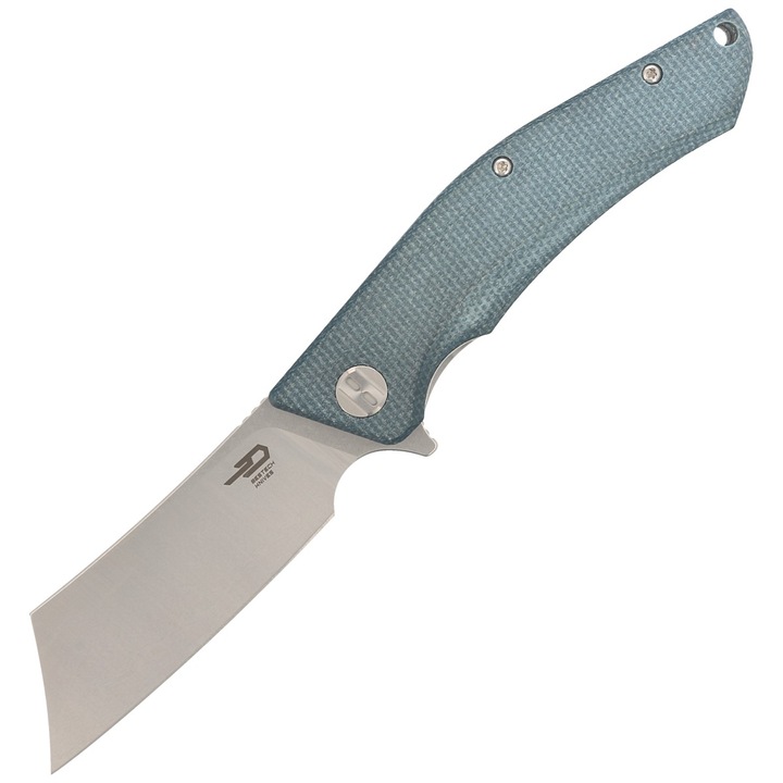 Cutit pliabil, Bestech Cubis Blue Micarta, Stonewashed/Satin D2 (BG42C)