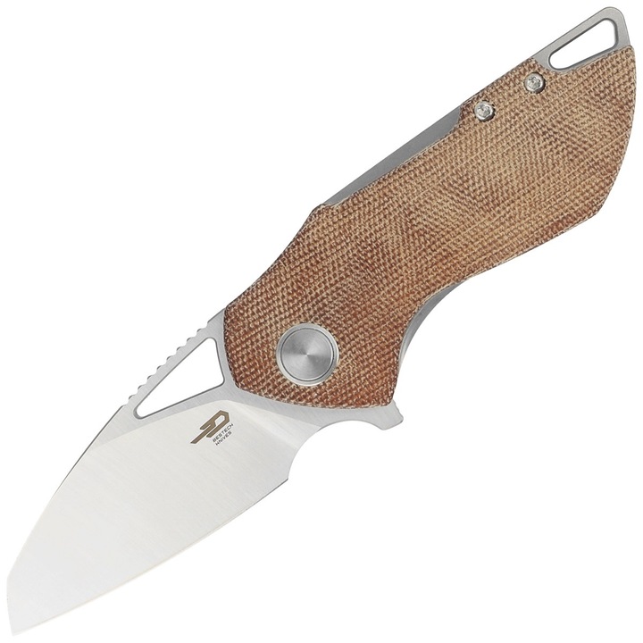 Cutit pliabil, Bestech Riverstone Natural Canvas Micarta, Satin 154CM by Frank Grissom (BL03E)