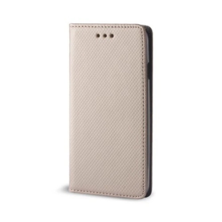 Husa Magnet Case pentru LG Q7, Gold