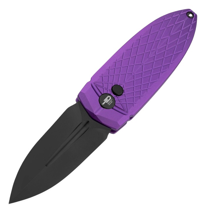 Cutit pliabil, Bestech QUQU Purple Aluminium, Black DLC 14C28N by Gogo (BG57B-5)