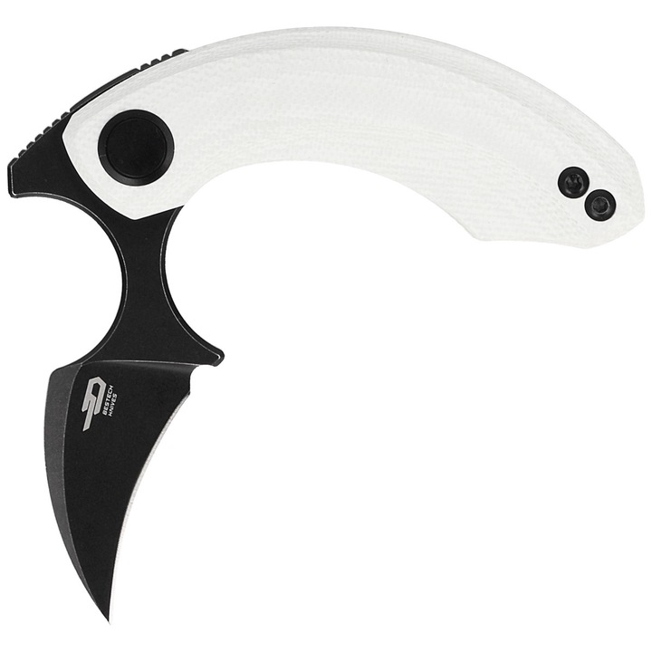 Cutit pliabil, Bestech Strelit White G10, Black Stonewashed 14C28N by Ostap Hel (BG52D)