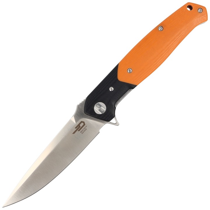 Cutit pliabil, Bestech Swordfish Black / Orange G10, Satin D2 (BG03C)