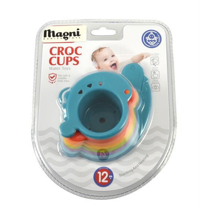 Krokodil - vicces csészék fürdőjáték Magni