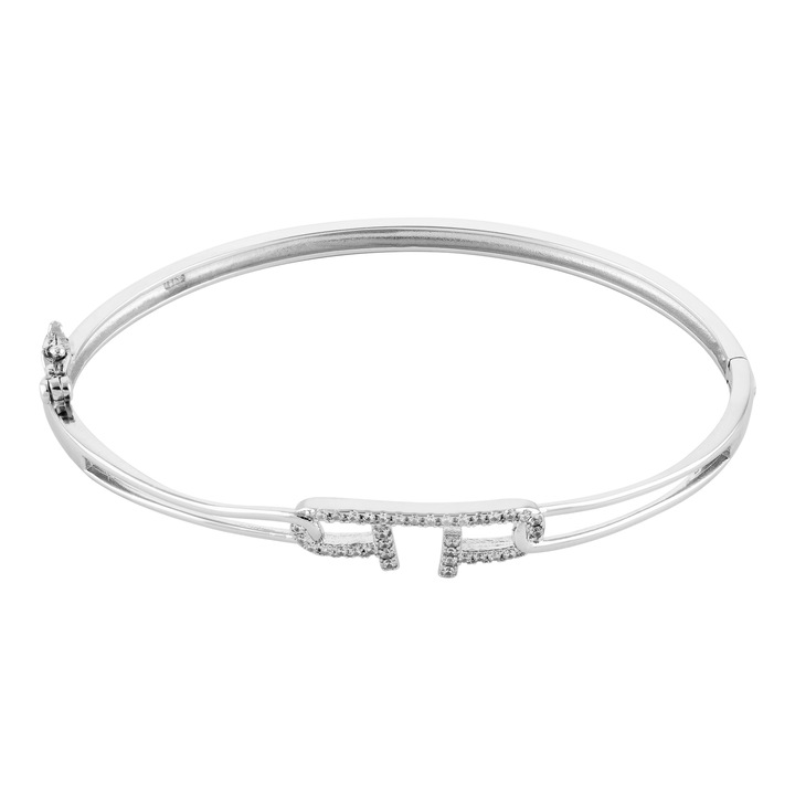 Bratara fixa, din argint 925 rodiat, Piatra: cubic zirconia, Sonis Silver