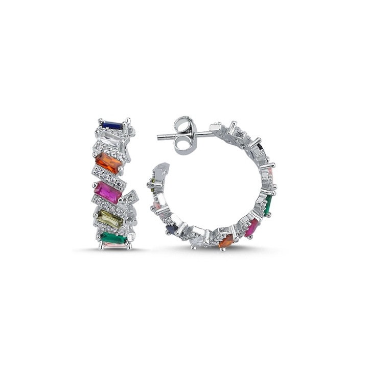 Cercei Eternity Bloom, Argintiu, ESTÉ Collection, Pietre Zirconiu