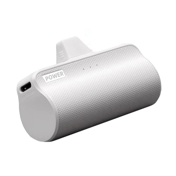 Acumulator extern Techone® Power Mini Pro +, fara fir, baterie 3300mAh, functii protectie, mufa Type C, alb