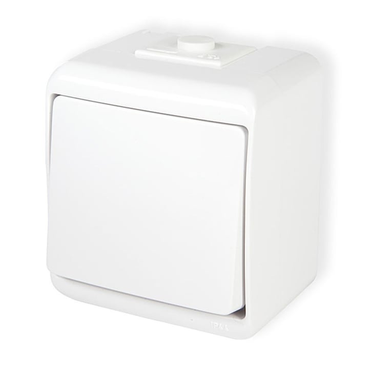 Anco Junior 1 pólusú kapcsoló, IP44, Fehér