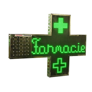 Panou publicitar LED tip cruce Farmacie, 100x100cm Panou publicitar LED tip cruce Farmacie, 100x100cm