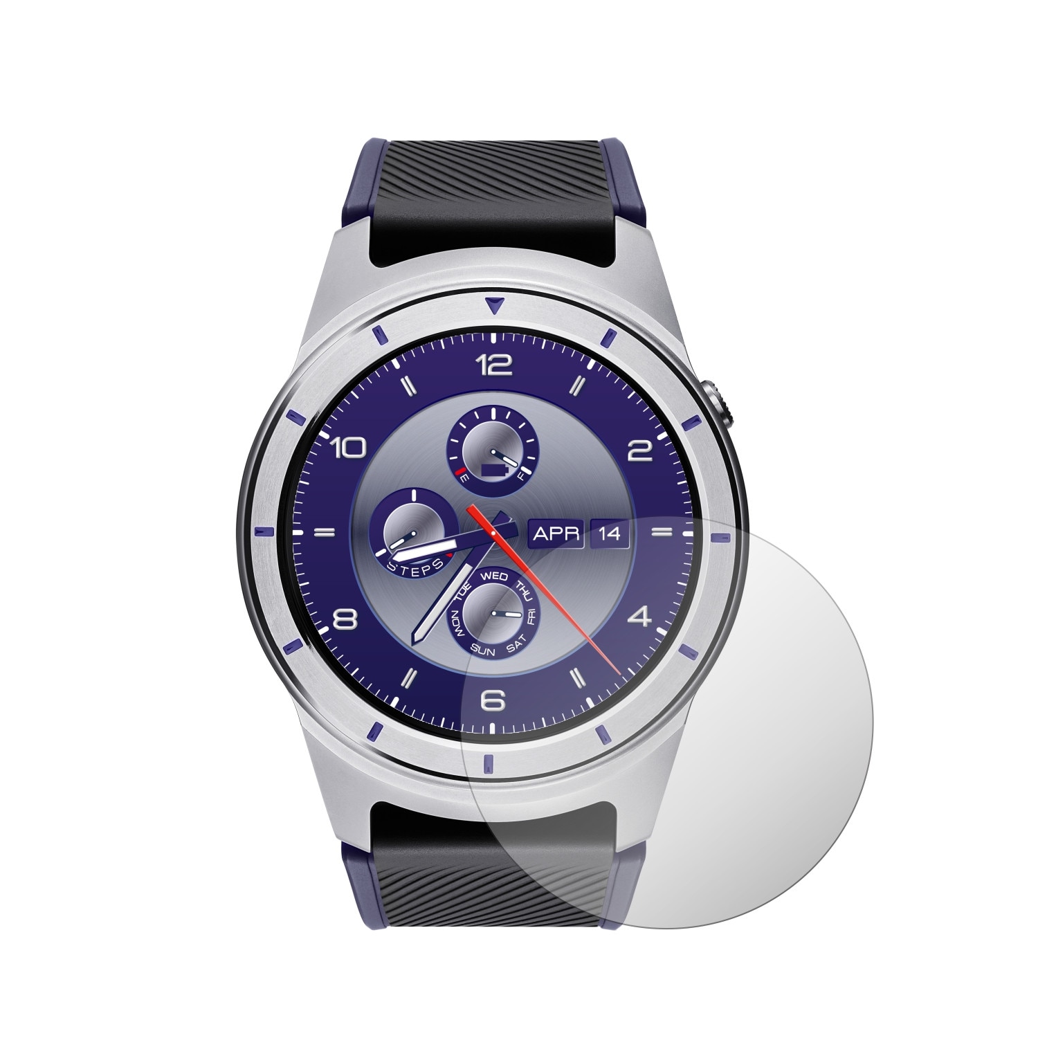 Set 4 Folii Protectie Ecran, Acoperire Totala, Adezive si Foarte Flexibile, Invisible Skinz Ultra-Clear HD pentru Smartwatch ZTE Quartz