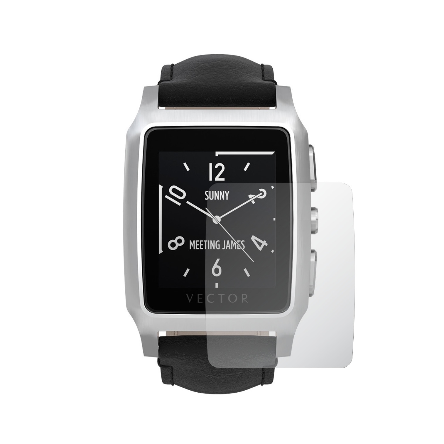 Set 4 Folii Protectie Ecran, Acoperire Totala, Adezive si Foarte Flexibile, Invisible Skinz Ultra-Clear HD pentru Smartwatch Vector Meridian