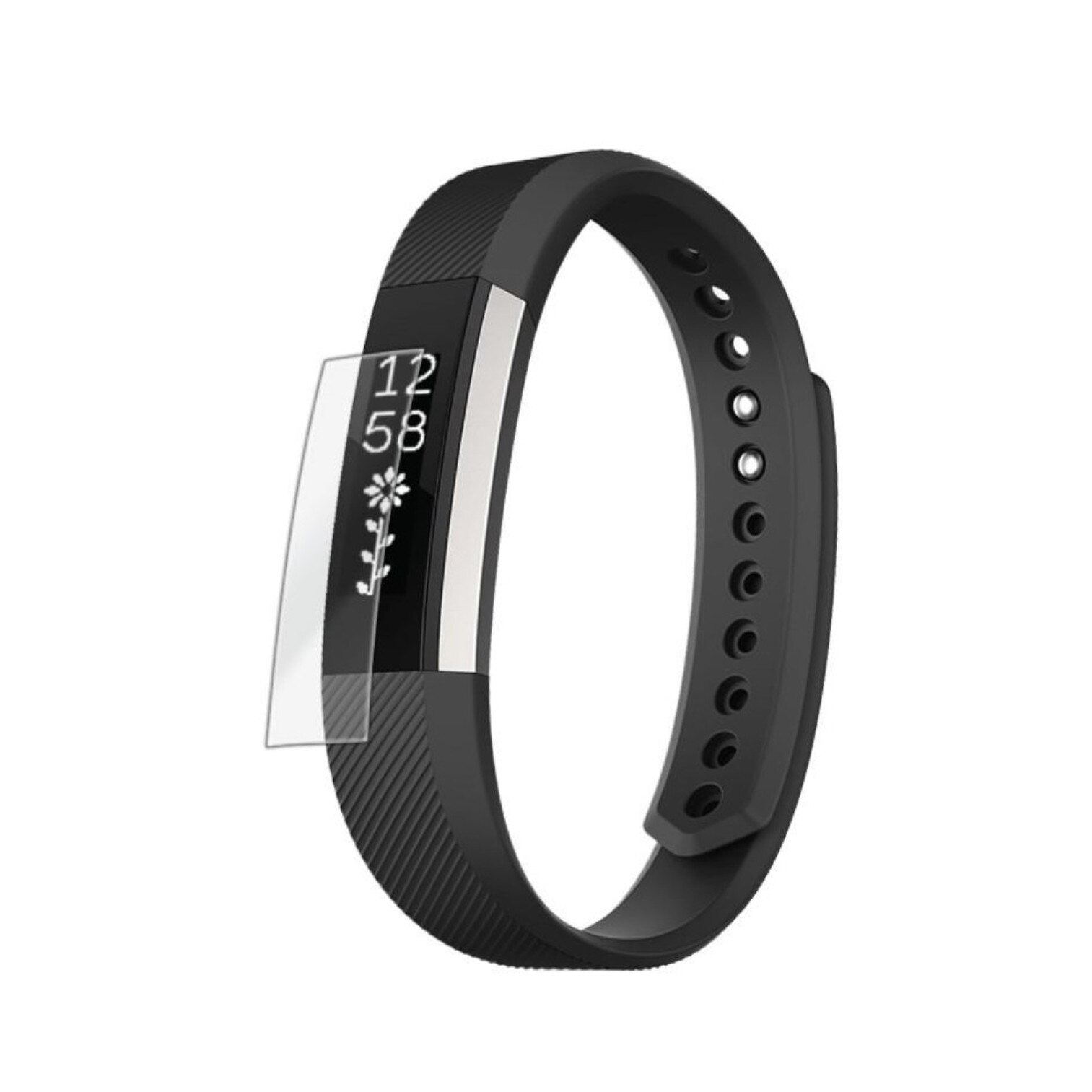 Set 4 Folii Protectie Ecran, Acoperire Totala, Adezive si Foarte Flexibile, Invisible Skinz Ultra-Clear HD pentru Smartwatch Fitbit Alta