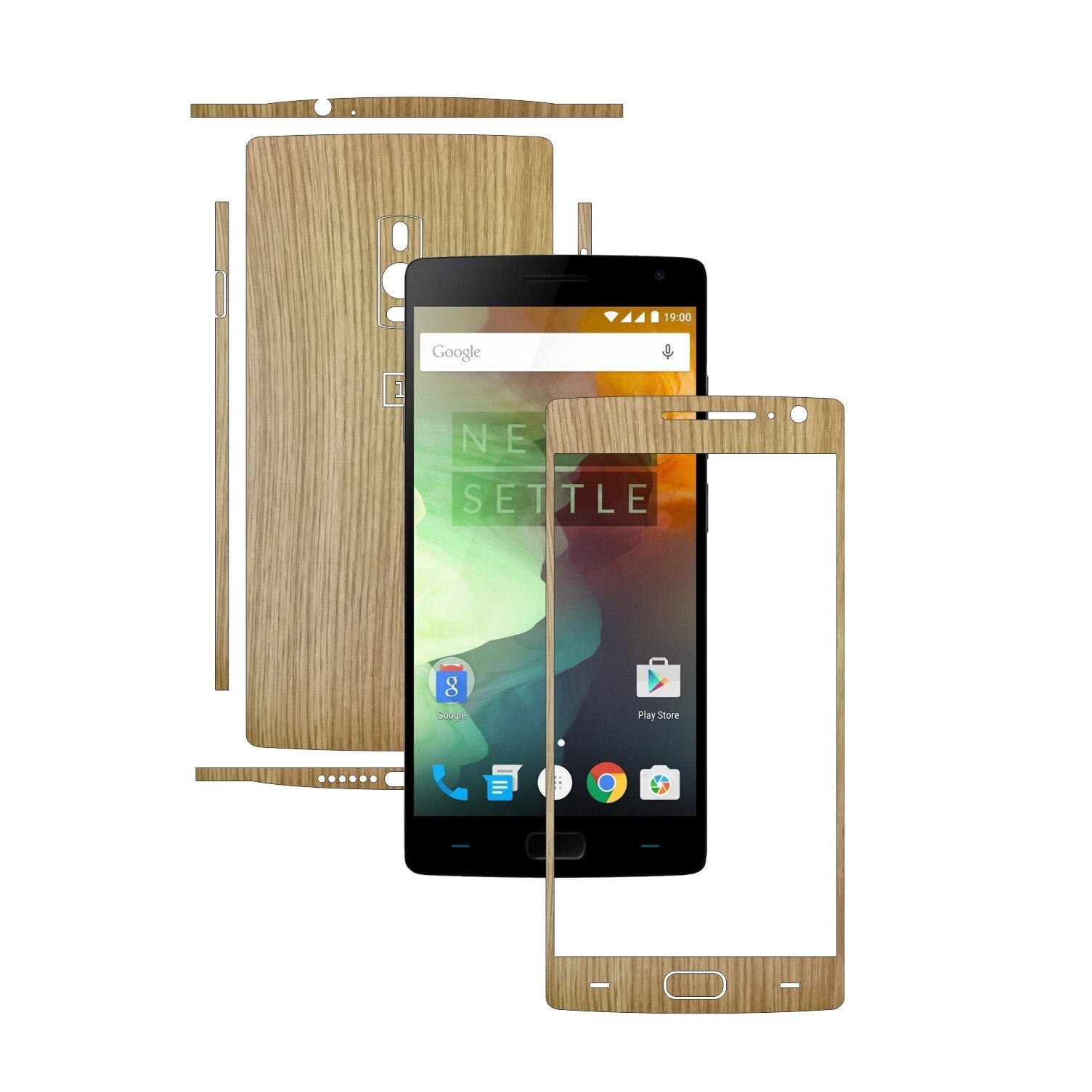 Folie de protectie Carbon Skinz, Husa de tip Skin Adeziv pentru Carcasa, Lemn Stejar dedicata OnePlus 2