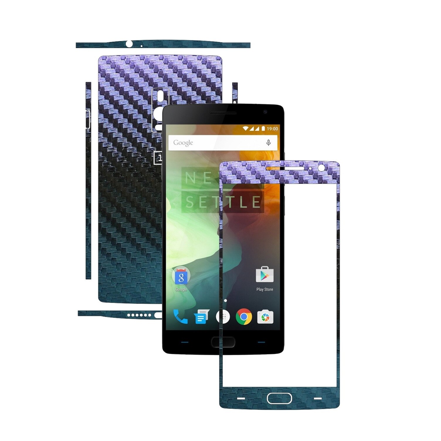 Folie de protectie Carbon Skinz, Husa de tip Skin Adeziv pentru Carcasa, Carbon Cameleon dedicata OnePlus 2