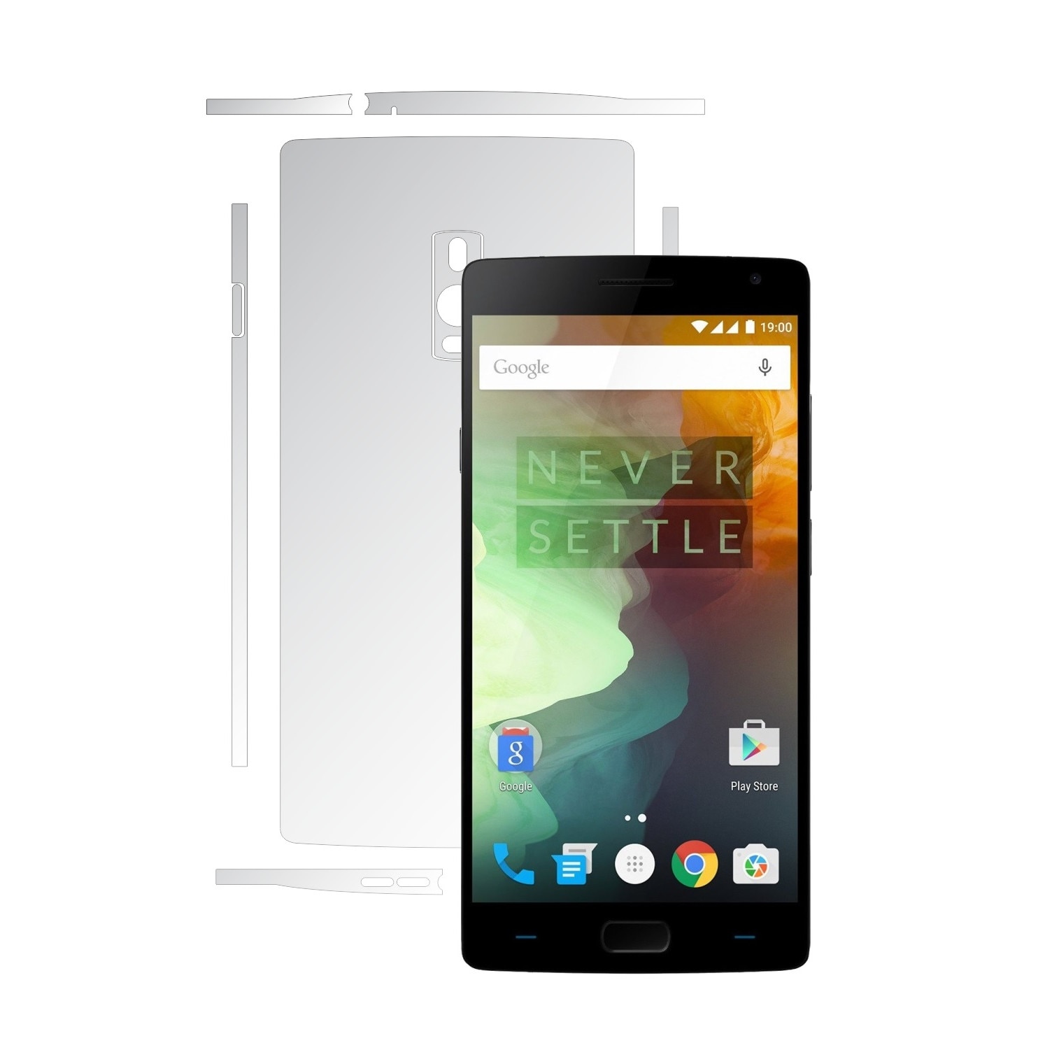 Folie Protectie Invisible Skinz Ultra-Clear HD, Husa Transparenta de tip Skin Adeziv pentru Carcasa si Laterale, dedicata OnePlus 2