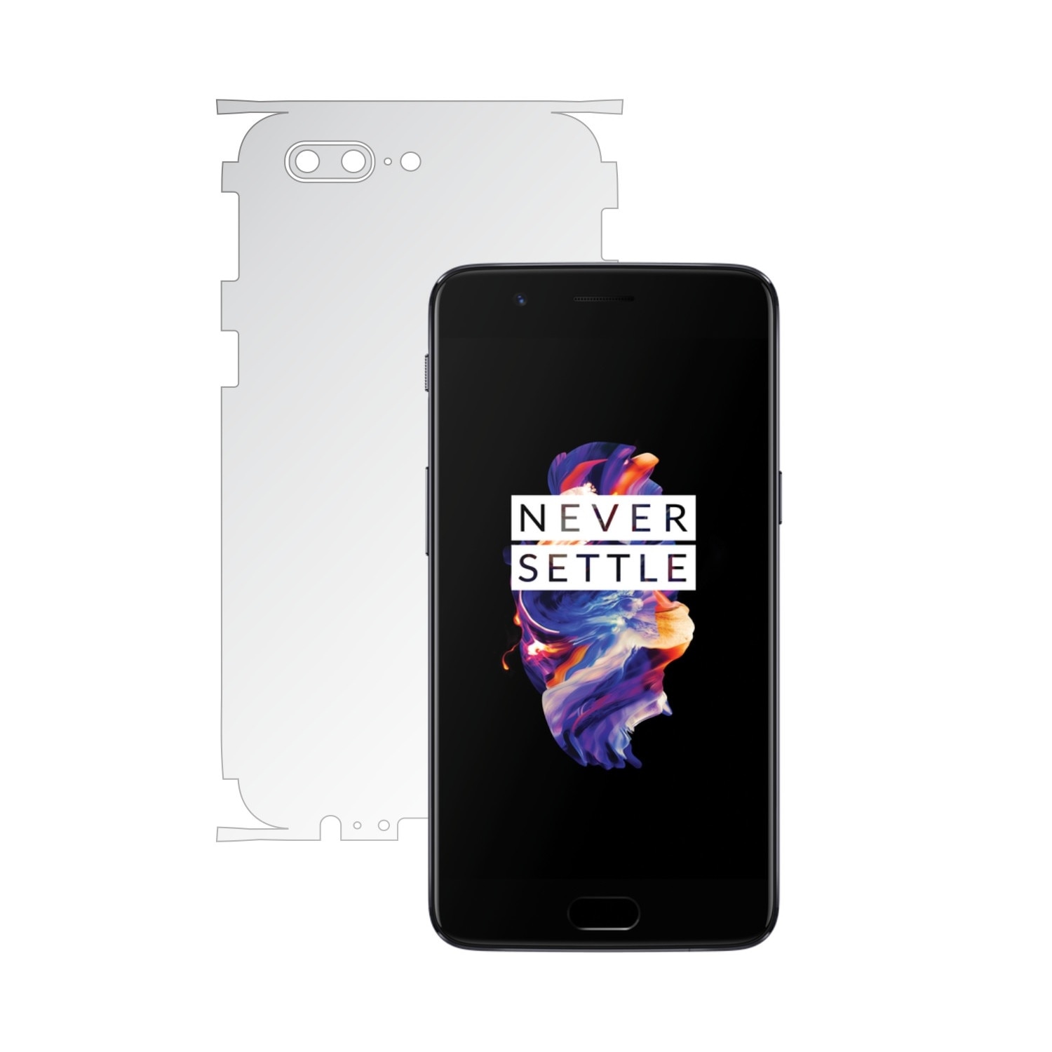 Folie Protectie Invisible Skinz Ultra-Clear AutoRegeneranta, Husa Transparenta de tip Skin Adeziv pentru Carcasa si Laterale, dedicata OnePlus 5