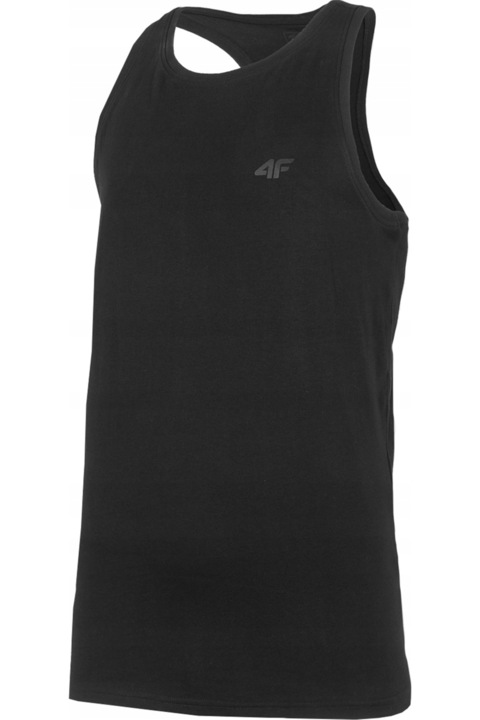 Póló 4F férfi, Dark Black, fekete, S