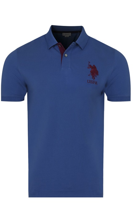 U.S. POLO ASSN.- Tricou polo pentru barbati SALM, albastru, Albastru, XS