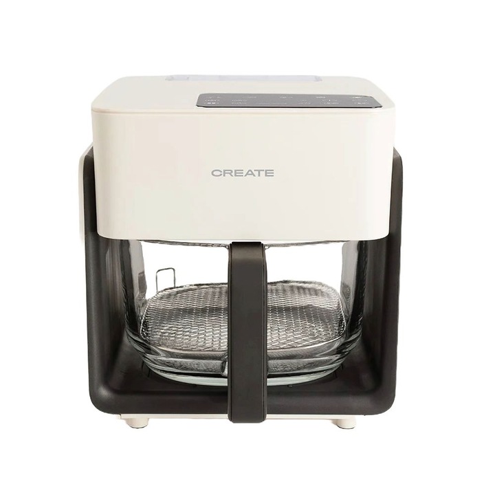 Fritőz forró levegővel és gőzzel, CREATE, Air Fryer Mist, űrtartalom 4,2 liter, átlátszó kosár, 6 előre beállított program, érintőpanel, állítható hőmérséklet 60-200°C, időzítő, túlmelegedés elleni védelem, krém