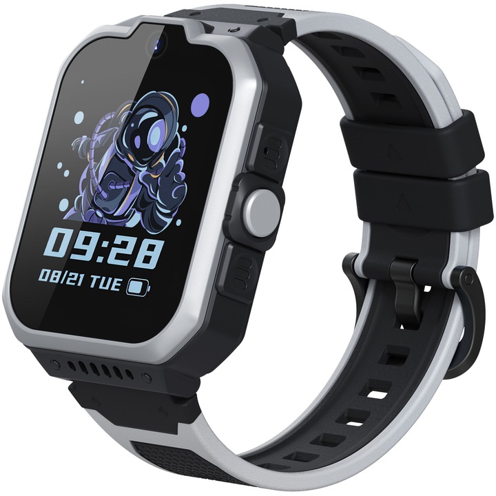 Смарт часовник за деца ZTE KIDS WATCH K1 PRO, GPS, WiFi, Гласово/Видео повикване, 4G, Местоположение, Сив