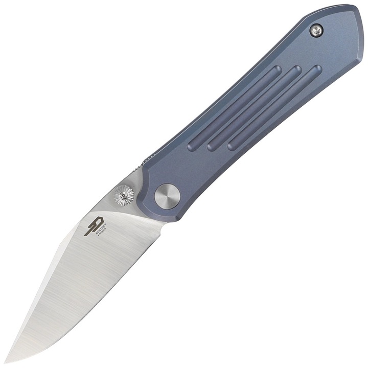 Cutit pliabil, Bestech Icarus Blue Stonewash Titanium, Satin M390 by Nick Rogers (BT2302E)
