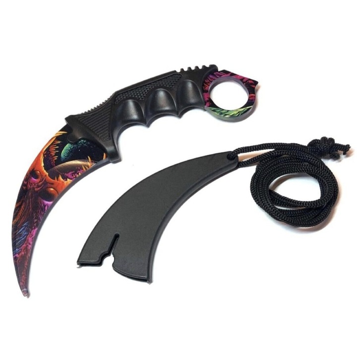 Cutit CS-GO Counter Strike Karambit, Colorat, 19 cm